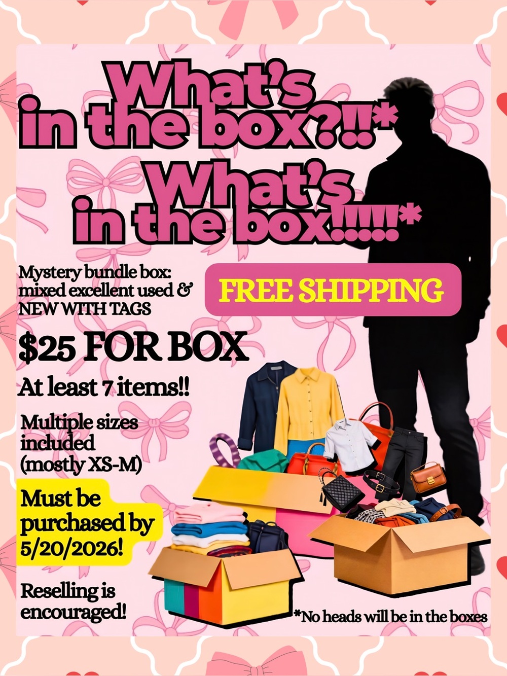 $25 FULL Bundle Box, Mixed Sizes, NWT/EUC! Hurry Before They are GONE!